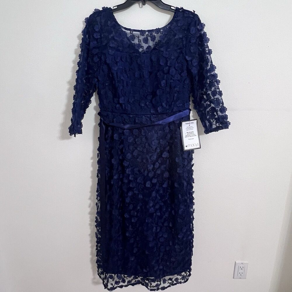 Alex Evenings Women's 3-D-Flower A-Line Midi Dress Women’s Size 6 NWT